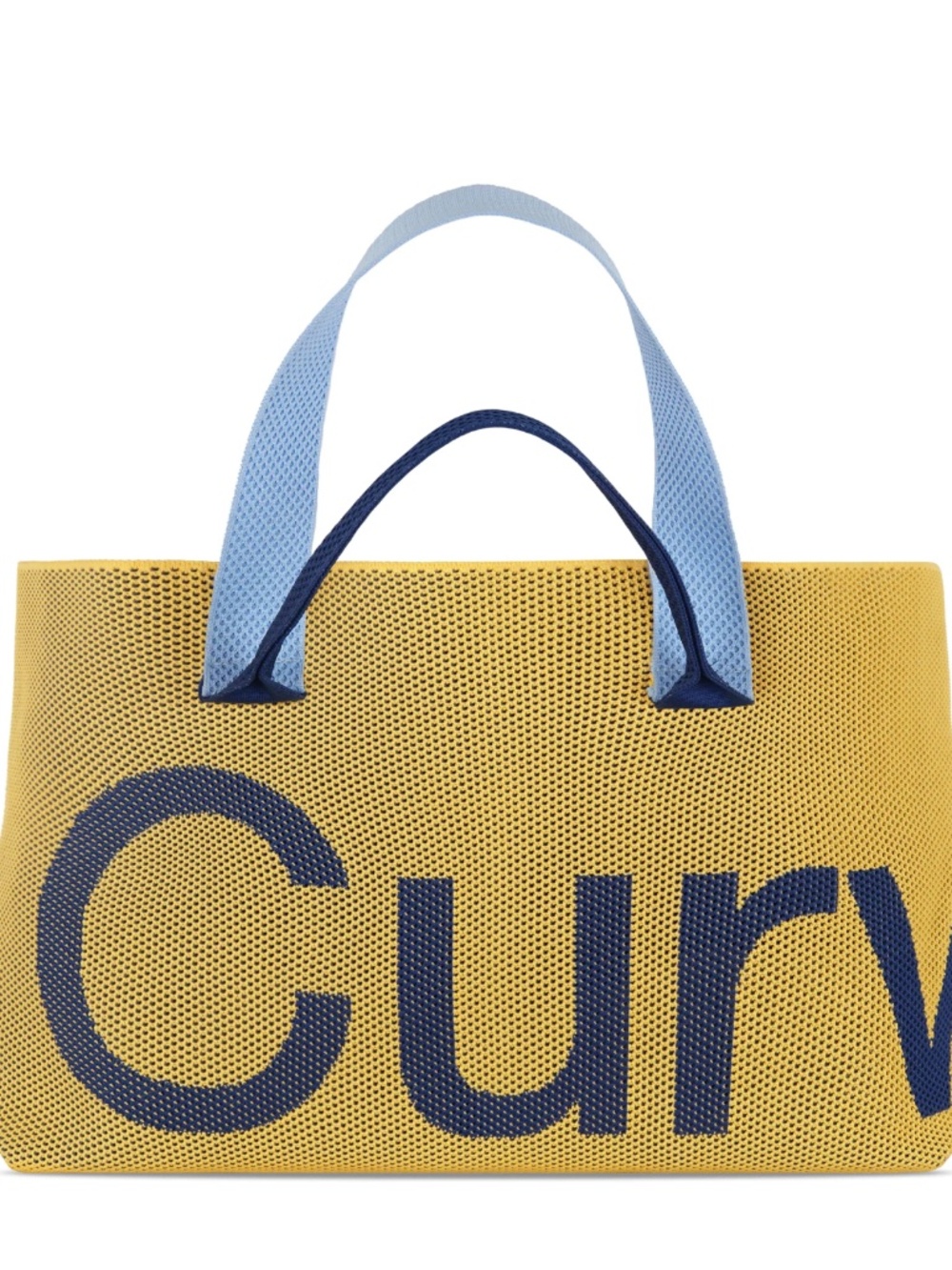 Curves Perforated Knit Tote Bag Maize Brand New Curves By Sean Brown